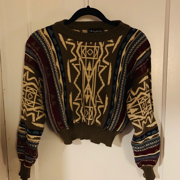 The Langford Line Cropped Vintage Sweater - Picture 5 of 8